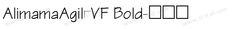 AlimamaAgileVF Bold字体转换